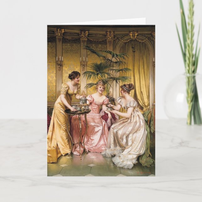 Die Tee-Party-Grußkarte Karte (Vorderseite)