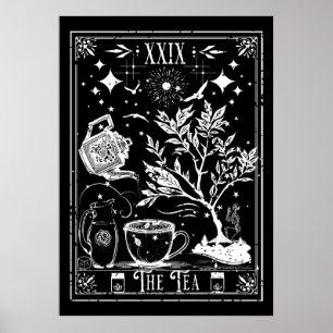Die Tee-Tarotkarte Poster