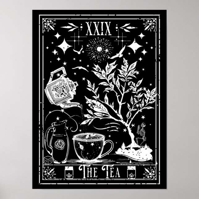 Die Tee-Tarotkarte Poster (Vorne)