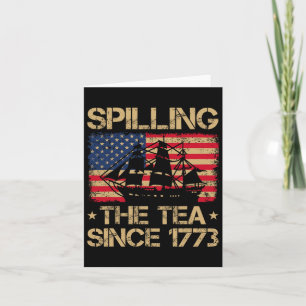 Die Teeausbreitung seit 1773 Vintage US-Fahne 4. Karte