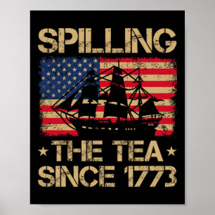 Die Teeausbreitung seit 1773 Vintage US-Fahne 4. Poster