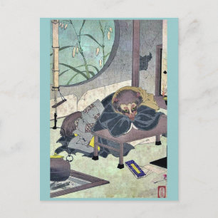 Die Teekanne für Kleidung von Taiso, Yoshitoshi Postkarte