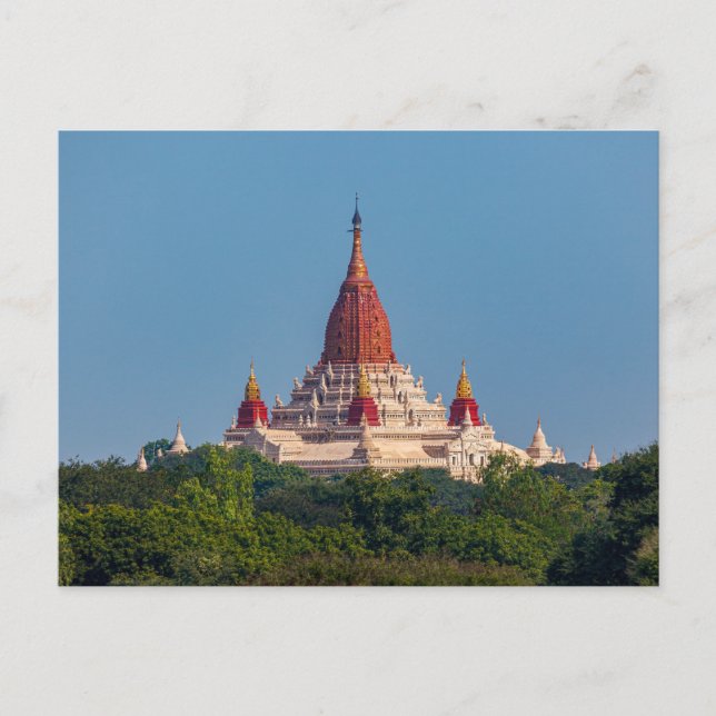 Die Tempel von Bagan in Myanmar Postkarte (Vorderseite)