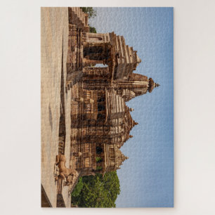 Die Tempel von Khajuraho in Madhya Pradesh Indien Puzzle
