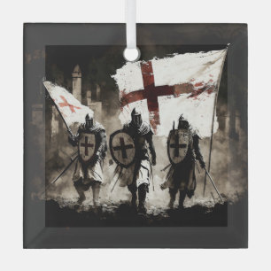 Die Tempelritter betreten die heilige Stadt Ornament Aus Glas