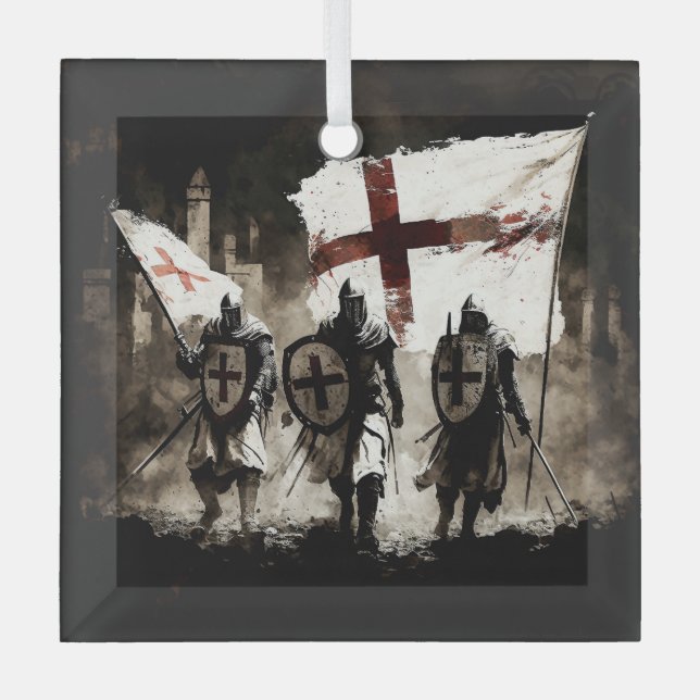 Die Tempelritter betreten die heilige Stadt Ornament Aus Glas (Vorderseite)