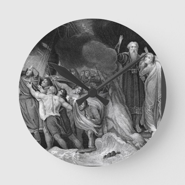 Die Tempest-Uhr Runde Wanduhr (Vorderseite)