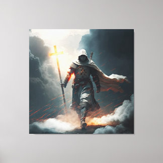 Die Templer, das Kreuz und die Feuerelemente Leinwanddruck