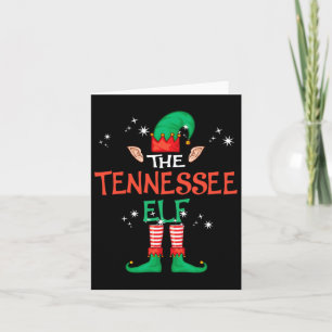 Die Tennessee Elf Matching Familiengruppe Weihnach Karte