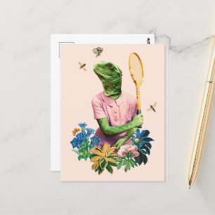 Die Tennisechse Postkarte