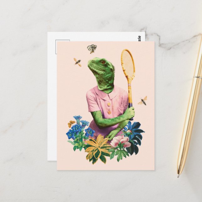 Die Tennisechse Postkarte (Vorderseite/Rückseite Beispiel)
