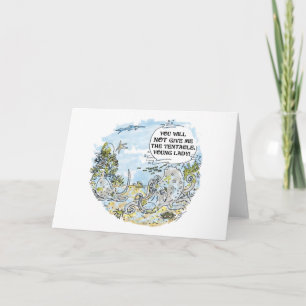 Die Tentakel-Cartoon-Grußkarte Karte