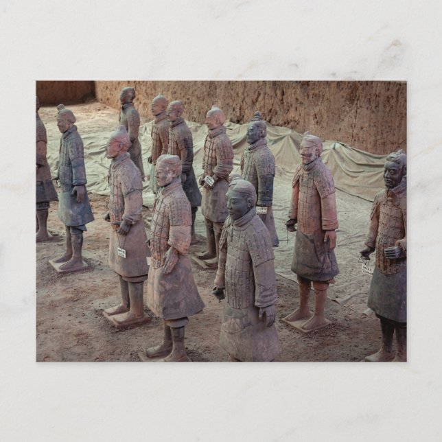 Die Terracotta Armee von Xian in China Postkarte (Vorderseite)