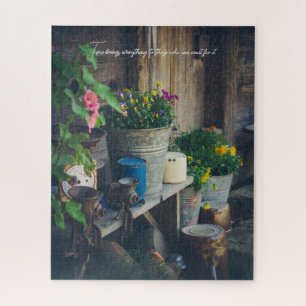 Die Terrasse des Landhauses ist mit lebendigen Sti Puzzle