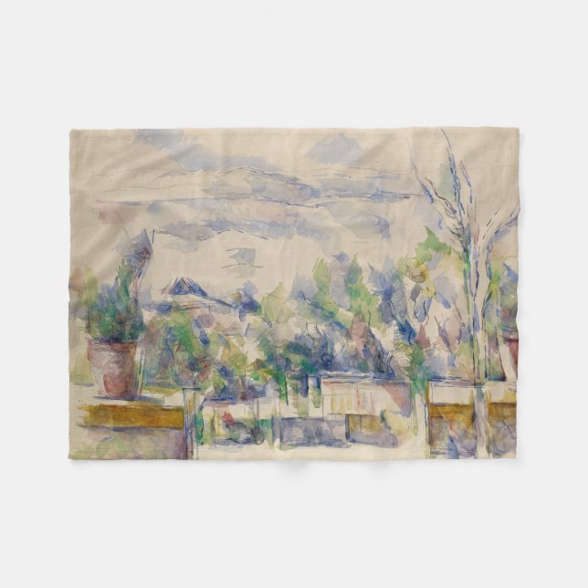 Die Terrasse im Garten von Les Lauves, Cezanne Fleecedecke (Vorderseite (Horizontal))