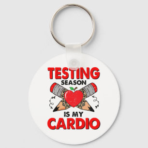 Die Testsaison am Tag ist mein Cardio Funny Test D Schlüsselanhänger