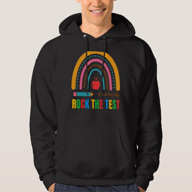 Die Testtests auf Lehrertestlehrerteache abbrechen Hoodie (Vorderseite)