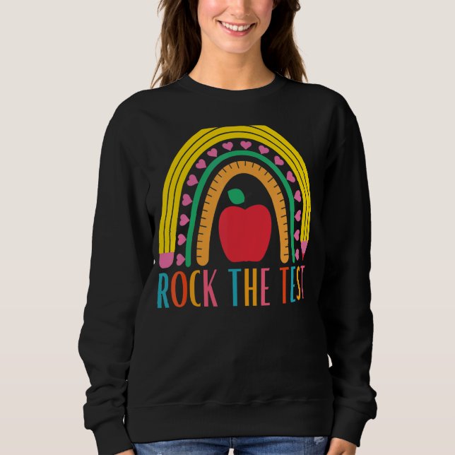 Die Testtests auf Lehrertestlehrerteache abbrechen Sweatshirt (Vorderseite)