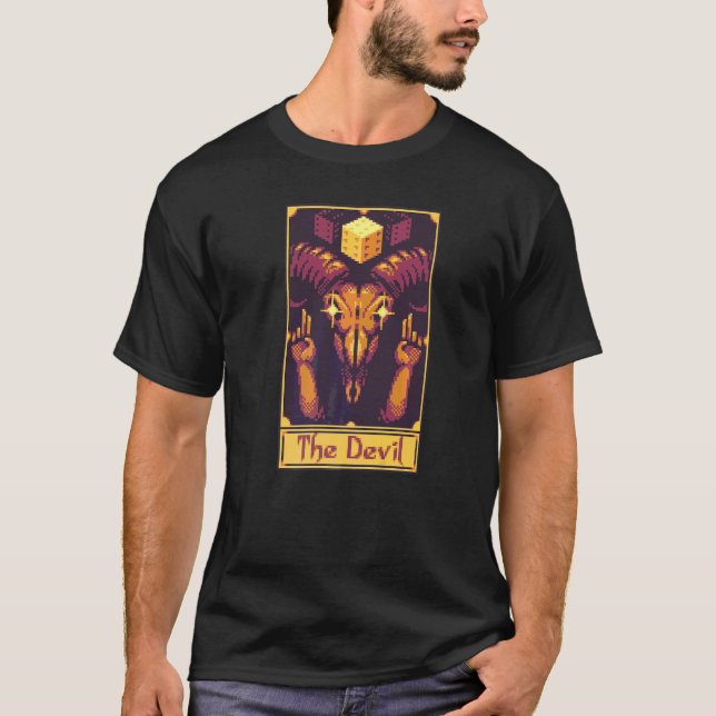 Die Teufel Tarotkarte T-Shirt (Vorderseite)