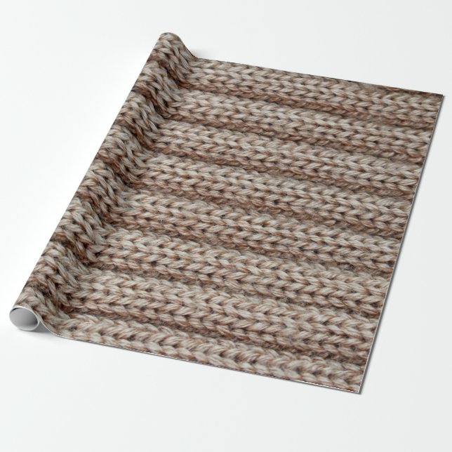 die Textur der schlichten Strickstoffe , braun Geschenkpapier (Ungerollt)