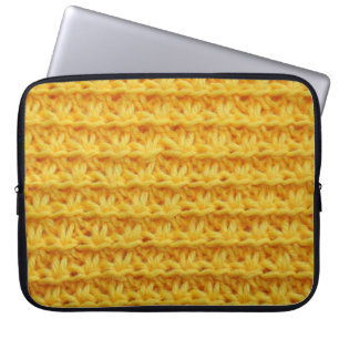 die Textur des Strickstoffes mit gestreiftem d Laptopschutzhülle