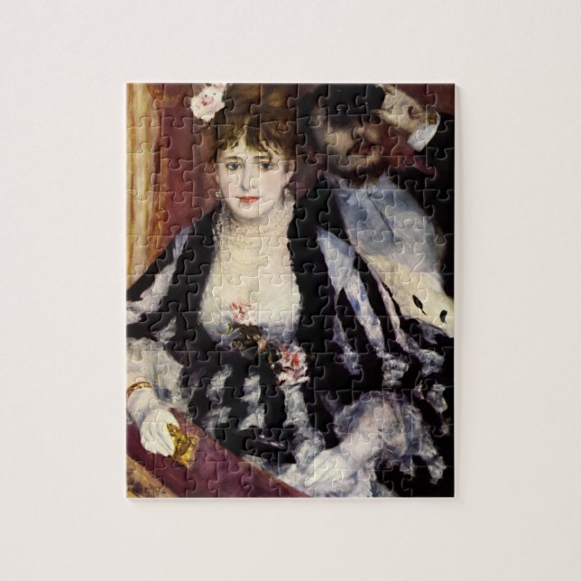 Die Theaterbox von Renoir Impressionist Malerei Puzzle (Vertikal)