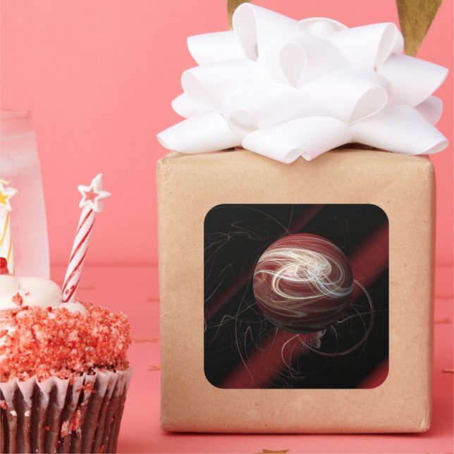 Die Themen des Kosmos Quadratischer Aufkleber (Party)