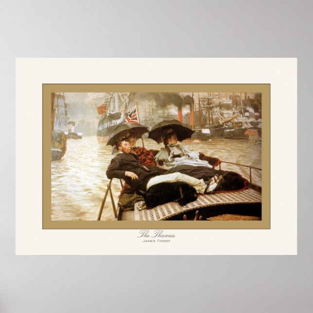 Die Themse ~ James Tissot ~ Bildende Kunst Poster (Vorne)