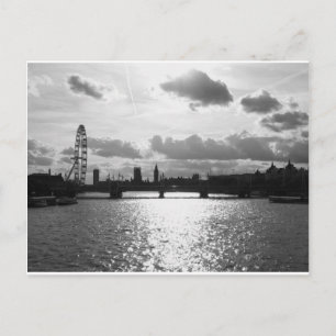 Die Themse und der Londoner Mono Postkarte
