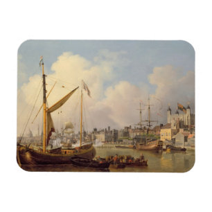 Die Themse und der Tower von London Angenommen auf Magnet
