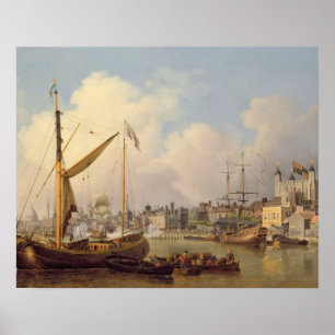 Die Themse und der Tower von London Angenommen auf Poster