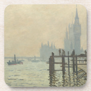 Die Themse unter Westminster von Claude Monet Getränkeuntersetzer