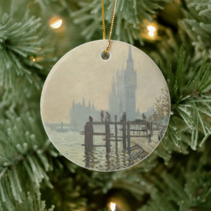 Die Themse unter Westminster von Claude Monet Keramik Ornament