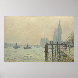 Die Themse unter Westminster von Claude Monet Poster