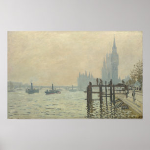 Die Themse unter Westminster von Claude Monet Poster