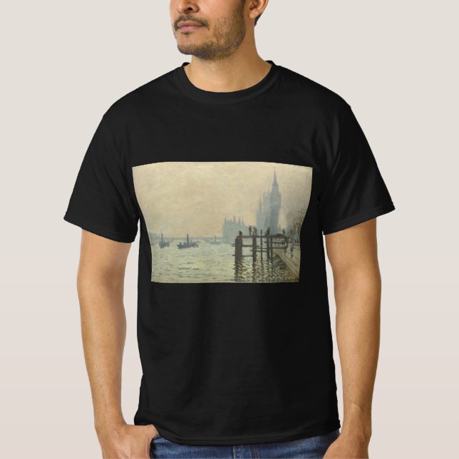 Die Themse unter Westminster von Claude Monet T-Shirt (Vorderseite)