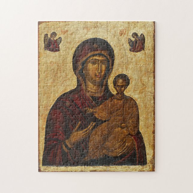 Die Theotokos und das christliche Kind Byzantinisc Puzzle (Vertikal)