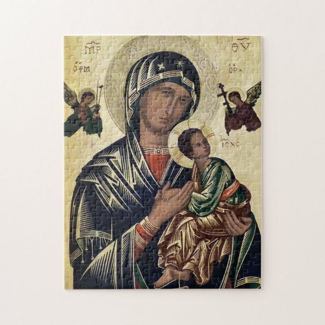 Die Theotokos und der Kindergott Puzzle (Vertikal)