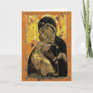 Die Theotokos von Wladimir Pascha Ostergruß Karte