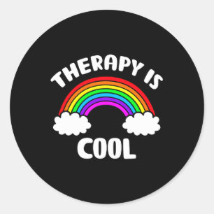 Die Therapie des Gesundheitsbewusstseins ist Cool  Runder Aufkleber