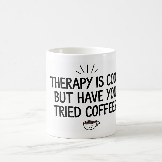 Die Therapie ist cool Kaffeetasse (Mittel)
