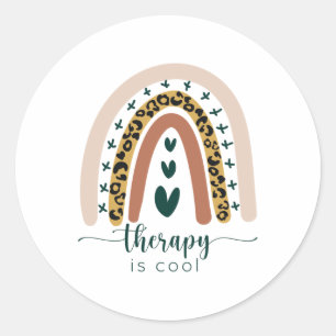 Die Therapie ist Cool Mental Health Awareness Rain Runder Aufkleber