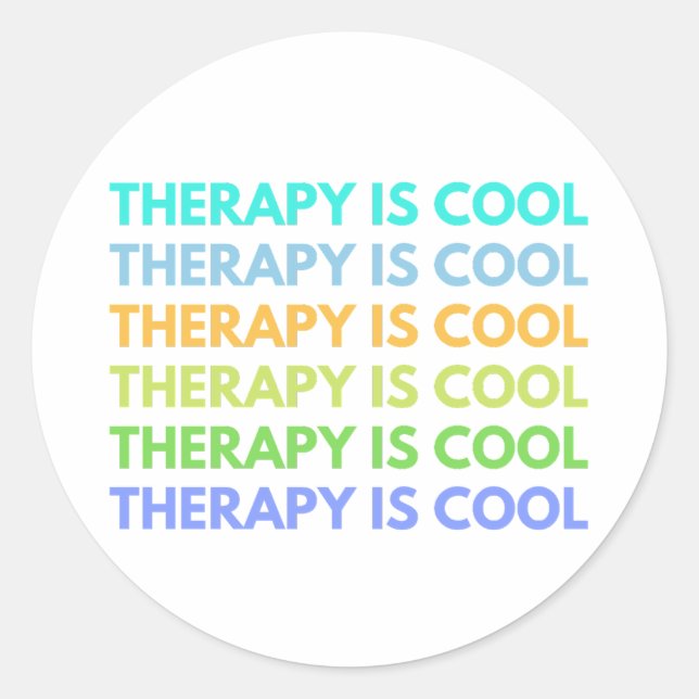 Die Therapie ist Cool Runder Aufkleber (Vorderseite)