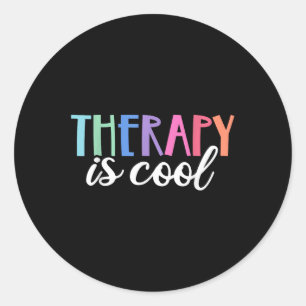 Die Therapie ist Coole Selbstversorgung psychische Runder Aufkleber