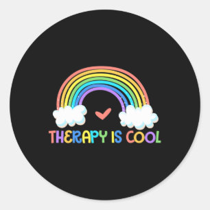 Die Therapie ist ein Cooler Therapeut für psychisc Runder Aufkleber