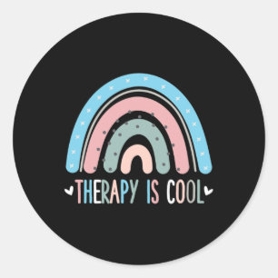 Die Therapie ist ein Cooler Therapeut für psychisc Runder Aufkleber