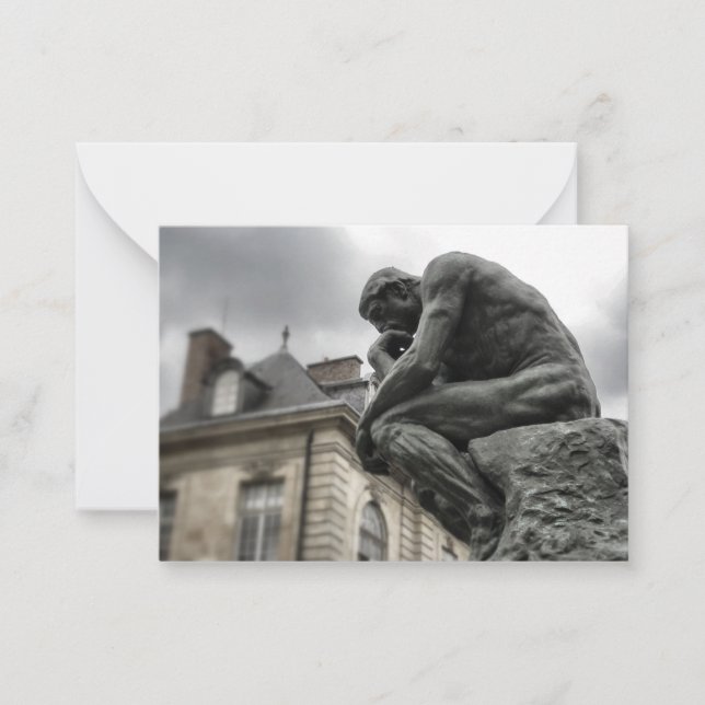 Die Thinker Rodin Paris-Skulptur Mitteilungskarte (Vorderseite)