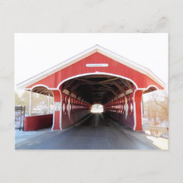 Die Thompson Covered Bridge betreten Postkarte