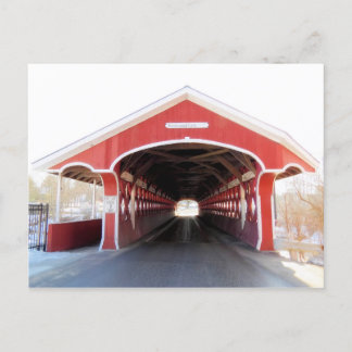 Die Thompson Covered Bridge betreten Postkarte