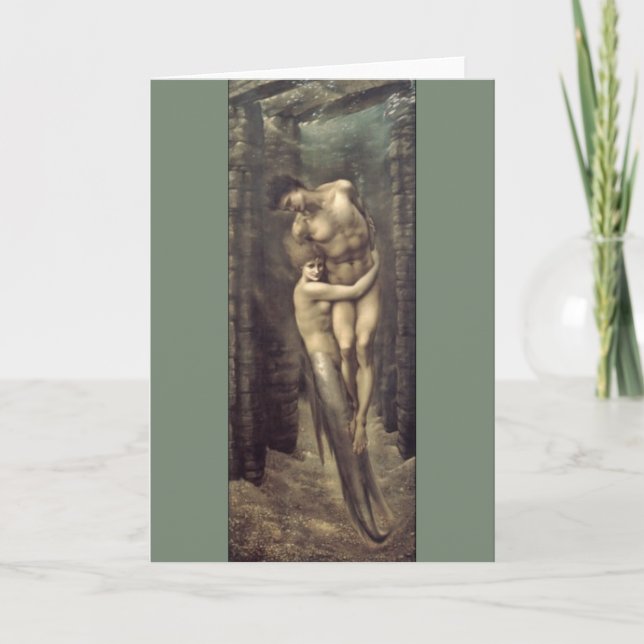 "Die Tiefen des Meeres" von Edward Burne-Jones Karte (Vorderseite)